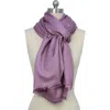 Saachi Cashmere Silk Eyelash Fringe Scarf In Lilac