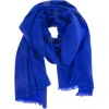 Saachi Cashmere Silk Eyelash Fringe Scarf In Royal Blue