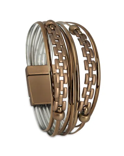 SAACHI SAACHI CHAIN & CORD LEATHER BRACELET