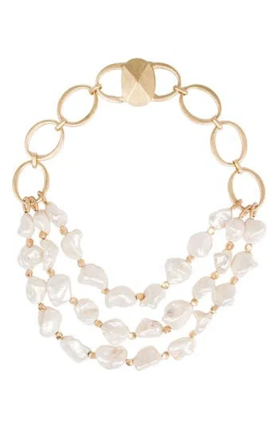 Saachi Charlotte Seashell Pearl Layered Necklace In Multi