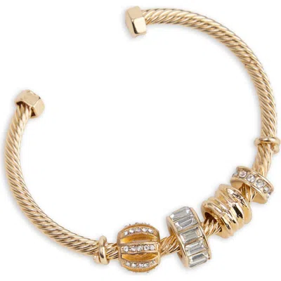 Saachi Charm Cable Cuff Bracelet In Gold