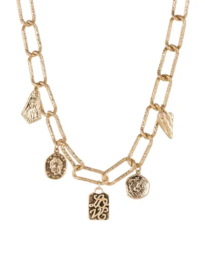 Saachi Charm Necklace In Gold