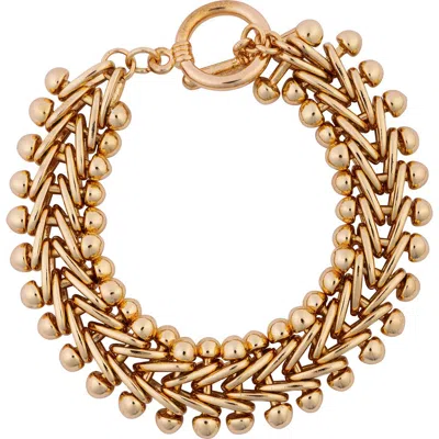 Saachi Chunky Chain Toggle Bracelet In Gold