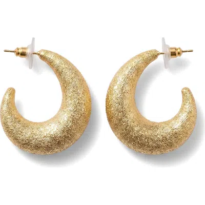 Saachi Chunky Croissant Hoop Earrings In Gold