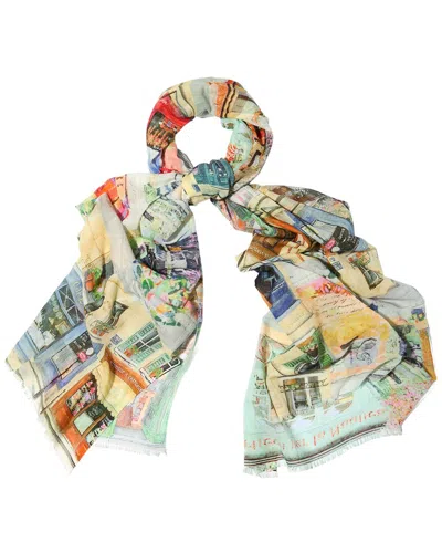 Saachi City Printed Scarf In Multi