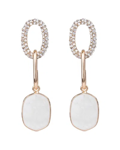Saachi Clear Quartz Cz Drop Earrings