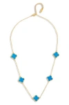 Saachi Clover Station Charm Necklace In Gold