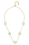 Saachi Clover Station Charm Necklace In Gold