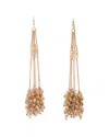 Saachi Cluster Tassel Drop Earrings In Gold