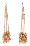Saachi Cluster Tassel Drop Earrings In Gold