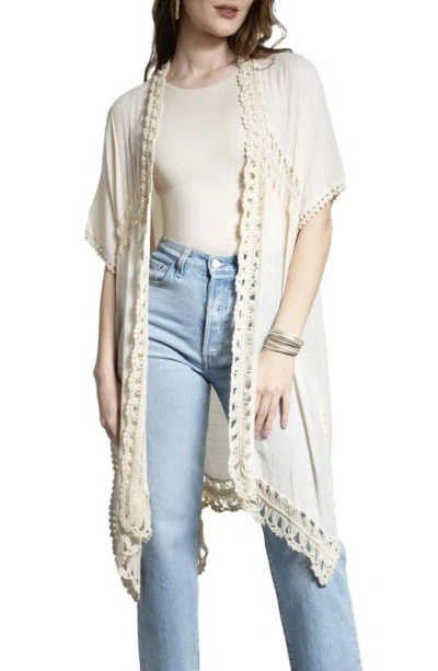 Saachi Costa Sunshine Crochet Duster In Ivory