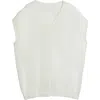 Saachi Cotton Sweater Vest In White