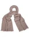 Saachi Crinkle Plaid Scarf In Brown