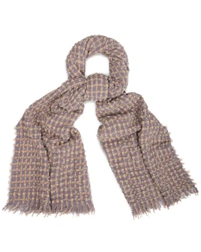 SAACHI SAACHI CRINKLE PLAID SCARF