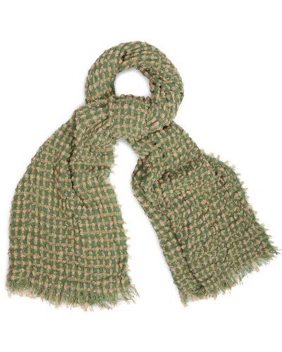 SAACHI SAACHI CRINKLE PLAID SCARF