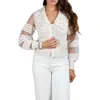 Saachi Crochet Cardigan In Ivory