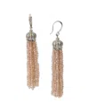 Saachi Crown Tassel Drop Earrings In Gold