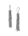 Saachi Crown Tassel Drop Earrings In Gray