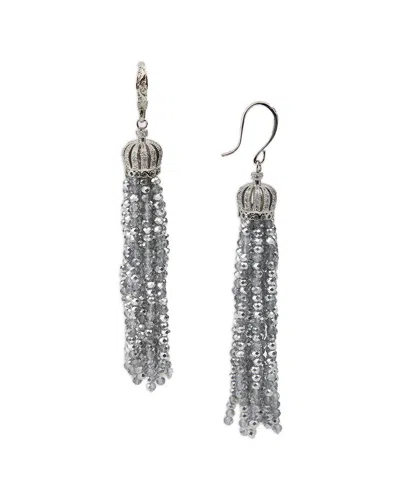 SAACHI SAACHI CROWN TASSEL DROP EARRINGS