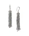 Saachi Crown Tassel Drop Earrings In Metallic