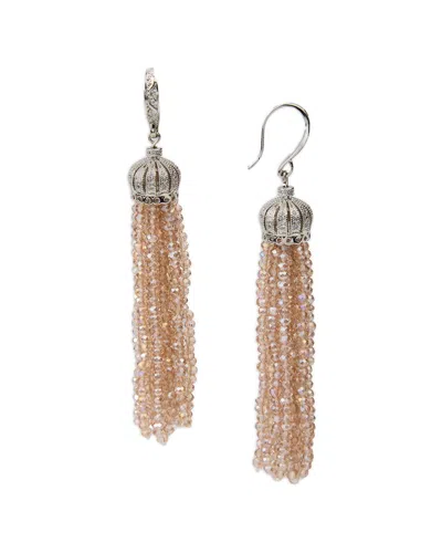 Saachi Crown Tassel Drop Earrings In Neutral