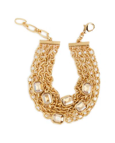 Saachi Crystal Cascade Chain Bracelet In Neutral