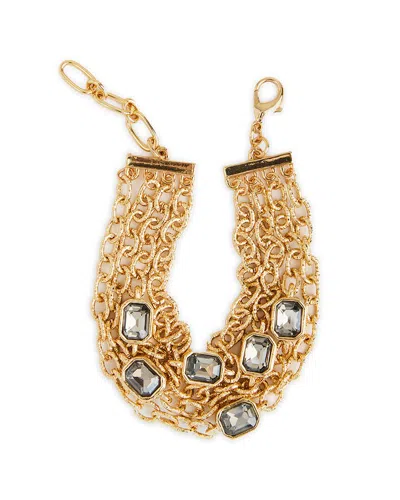 SAACHI SAACHI CRYSTAL CASCADE CHAIN BRACELET
