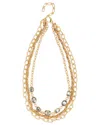 Saachi Crystal Mixed Chain Layered Necklace In Gold