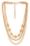 Saachi Crystal Cascade Chain Necklace In Gold