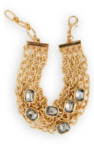 Saachi Crystal Cascade Chain Bracelet In Gold