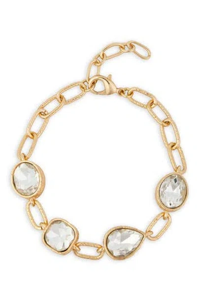 Saachi 45. Crystal Cascade Bracelet In Gold
