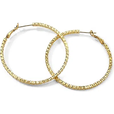 Saachi Crystal Pavé Hoop Earrings In Gold