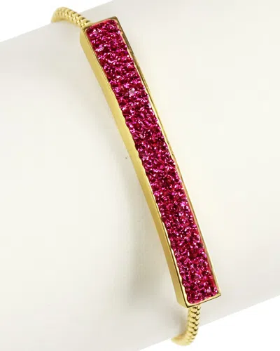 Saachi Crystal Toggle Bracelet In Pink