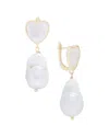 Saachi Cz Heart Adorned Dangle Earrings