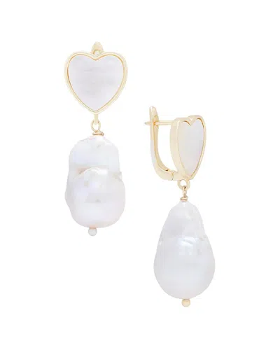 Saachi Cz Heart Adorned Dangle Earrings