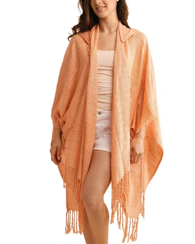 Saachi Dawn To Dusk Hooded Kimono In Orange