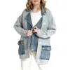 Saachi Denim Knit Cardigan In Blue Grey