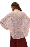 Saachi Ditsy Print Wrap In Pink