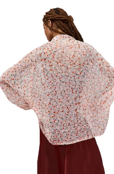 Saachi Ditsy Print Wrap In Pink