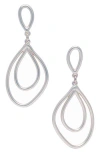 Saachi Double Oval Dangle Drop Earrings In Silver