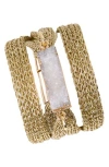 Saachi Druzy Mesh Chain Bracelet