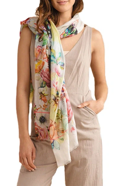 Saachi Enchanted Garden Scarf In Yellow