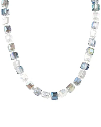 Saachi Faceted Bead And Stone Necklace In Blue