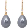 Saachi Faux Pearl Crystal Dangle Earrings In Blue