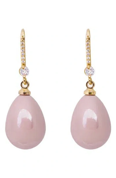 Saachi Faux Pearl Crystal Dangle Earrings In Gray