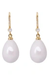 Saachi Faux Pearl Crystal Dangle Earrings In Ivory