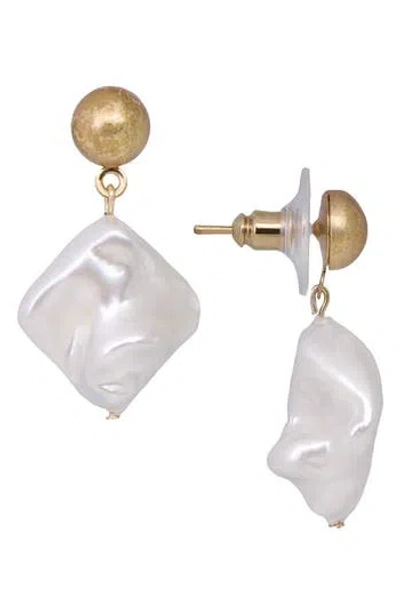 Saachi Faux Pearl Dangle Earrings