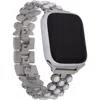 Saachi Faux Pearl Orb Chain Link Apple Watch® Watchband In Metallic