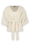Saachi Faux Shearling Topper In Neutral