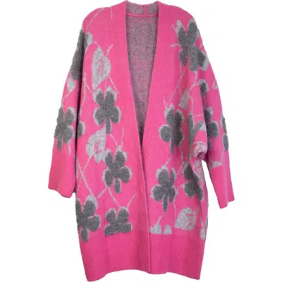 Saachi Fiore Cardigan In Fuchsia